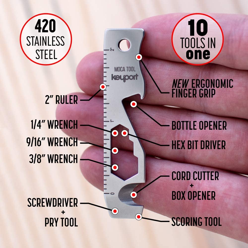 10-In-1 Key Tool - Keychain Multi-Tool