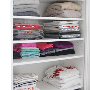 Shirt Folder and Organizer for Closet, Space saver T-shirt Stacker Organizer8